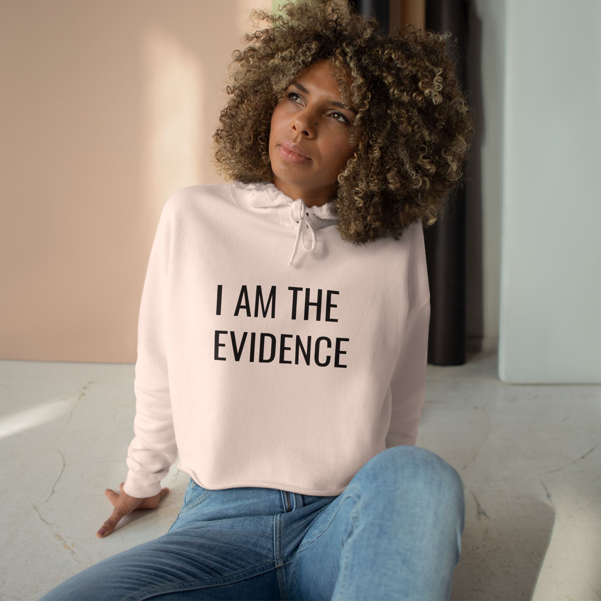 I Am The Evidence - Women's Cropped Hoodie - Image 6