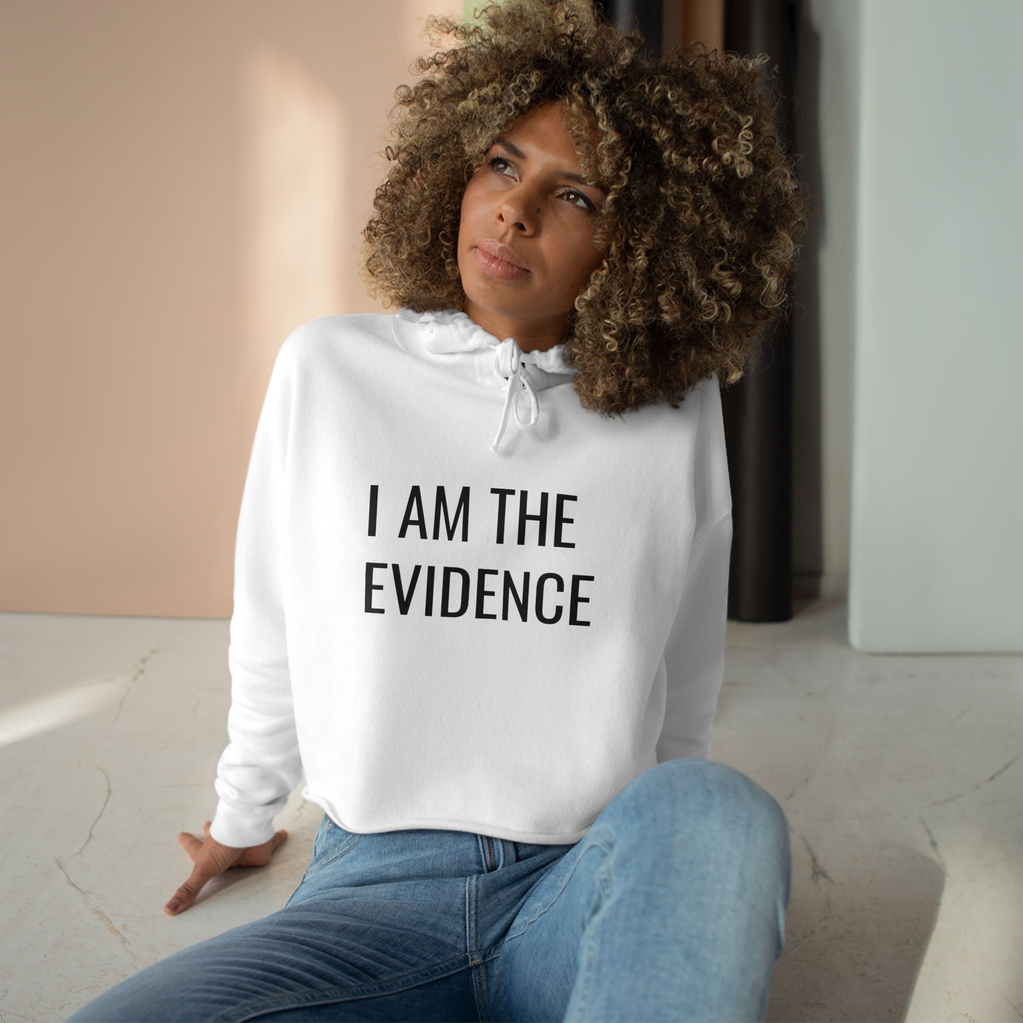 I Am The Evidence - Women's Cropped Hoodie - Image 2