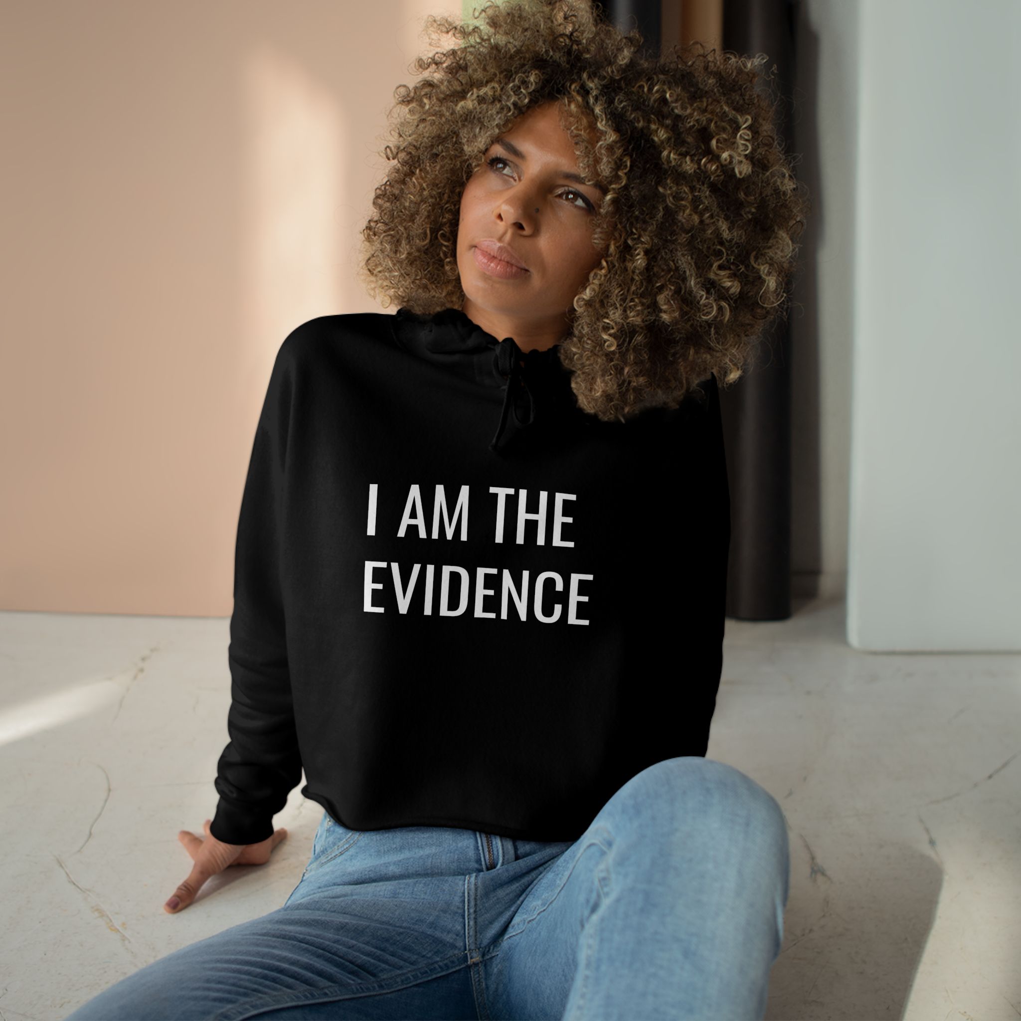 I Am The Evidence - Women's Cropped Hoodie - Image 4
