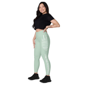 I AM THE EVIDENCE- High waist leggings with pockets (Mint)