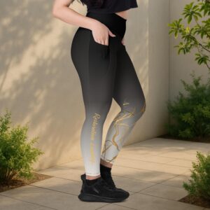 Restoration Loading… High Waist Leggings with Pockets (Black)